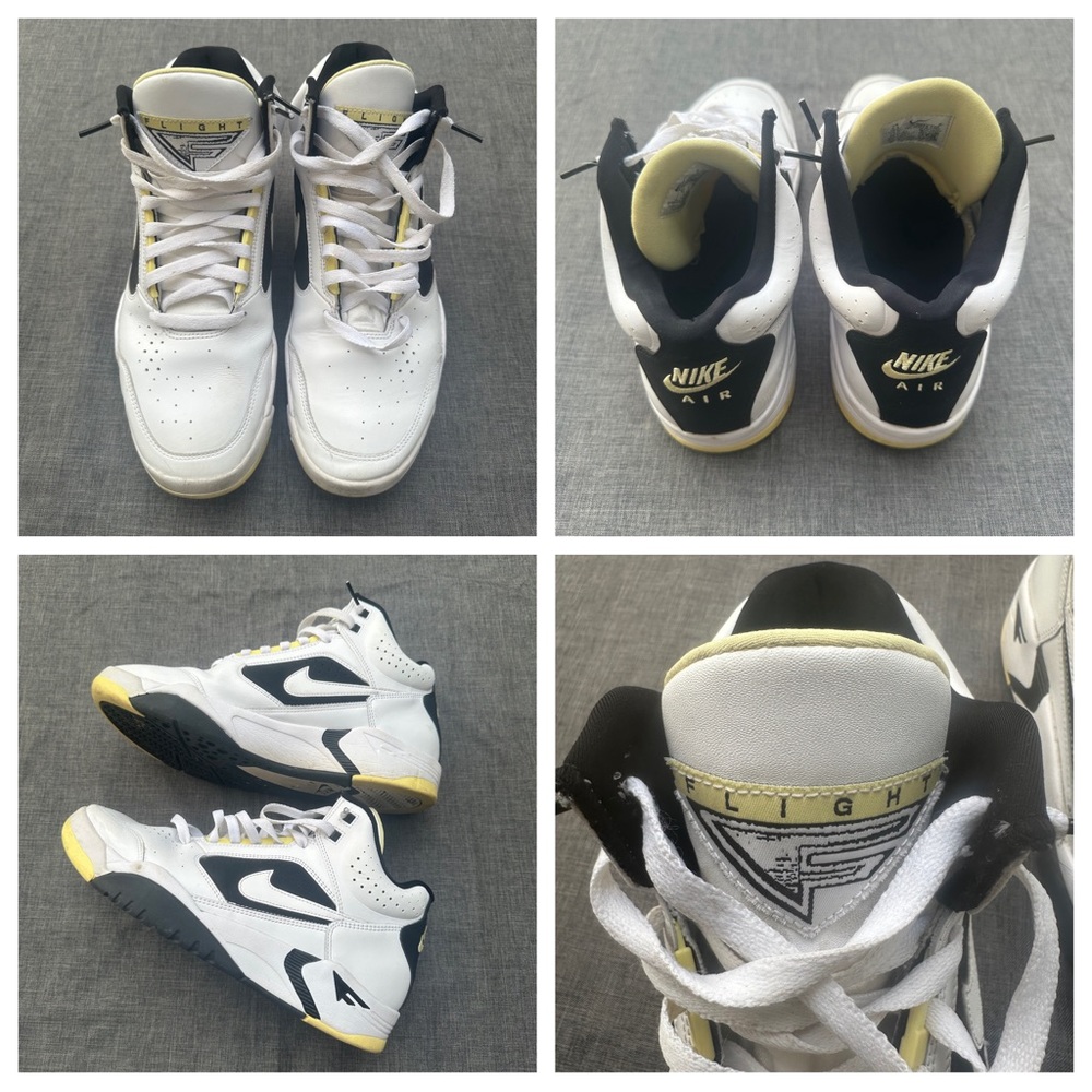 Nike Air Flight Lite Mid size 9.5
White Lemon Black White B18